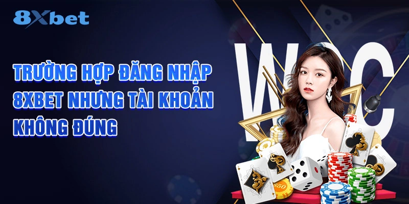 Trường hợp đăng nhập 8XBET nhưng tài khoản không đúng